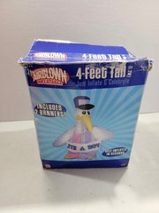 4-Foot Tall Inflatable Baby Stork & Changeble Banners (Boy & Girl) Included
