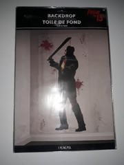 JASON VOORHEES Friday the 13th Scene Setter Party Backdrop Wall Horror Movie NEW