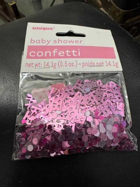 Unique Baby Shower Girl Confetti 0.5oz. Party Supply Table Decoration New!!!