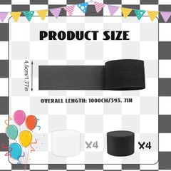8 Rolls Black White Crepe Paper Streamers 32FT Race Car Birthday Party