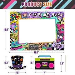 90s Themed Party Decorations for Adults, 1990s Throwback Multi Color