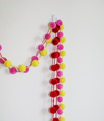 Mexican Handmade Colorful PomPoms Decorative Garland Home Party Festive Decor