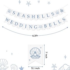 Seashells & Wedding Bells Banner for Coastal Bachelorette Party Last Toast On…