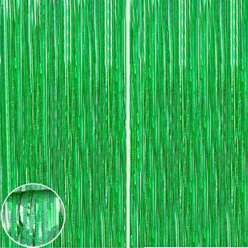 2/3/5 Pcs Metallic Tinsel Foil Fringe Curtain Photo Booth Party Wedding Backdrop