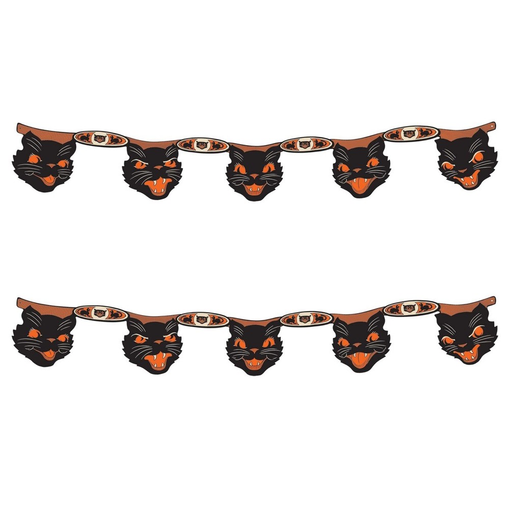 Beistle 2 Piece Vintage Halloween – Cat Banners S01971Az2