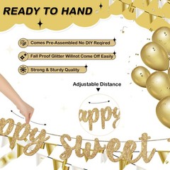 Pre Strung Happy Sweet 16 Awesome since 2010 Banner Glitter Sweet 16Th Birthday