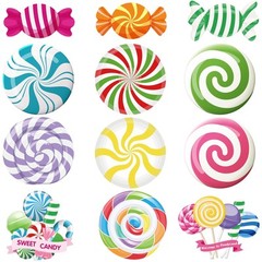 60 Pcs Candy Decorations Candy Cupcake Ice Cream Donut Cutouts Bulletin Board…