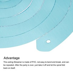 30 Pcs Light Blue Party Hanging Single Strip with Hang Tag String,Hook