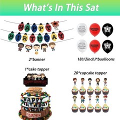 Stranger Things Party Decorations Birthday Party Supplies Set Cute Cartoon