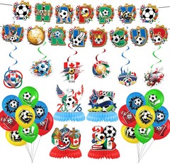 2026 World Cup Soccer Party Decorations Kit, Football Theme Decorations with Ban
