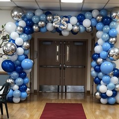 Soccer Balloons, 50pcs Metallic Blue Silver Balloons, White Pearl Navy Blue B…