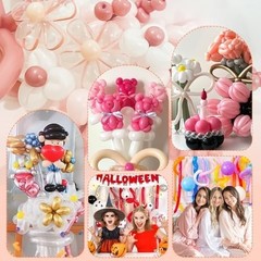 100 PCS Latex Twisting Balloons 260Q Balloons Assorted Color Long Balloons fo…