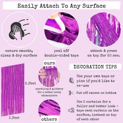 2/3/5 Pcs Metallic Tinsel Foil Fringe Curtain Photo Booth Party Wedding Backdrop
