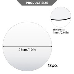 PASOCON 18 Pack Round Mirrors for Centerpieces, Circle Mirror Centerpieces fo…