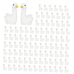 100Pcs Mini Resin Gooses, Tiny Gooses Figurines, Bulk Small Goose