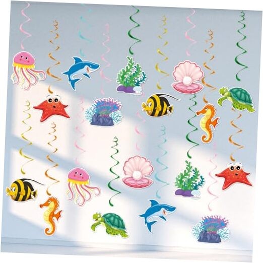 Under The Sea Party Decorations, Kaluofan 36 Pcs Ocean Themed Party Multi Color