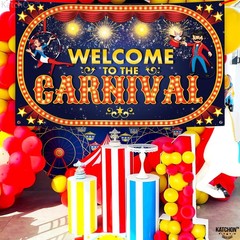 , Welcome to The Carnival Banner – XtraLarge, 72×44 Inch | Carnival Decoratio…