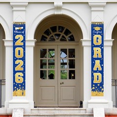 2026 Graduation Party Decorations – Blue Gold Class of 2026 Congrats Grad Por…
