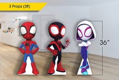Spidey & his amazing friends Props, Spidey cutouts 3ft