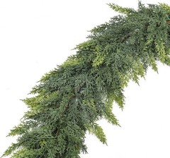 2P 6ft Artificial Christmas Garland, Real Touch Cedar Pine Garland-Pine Wreath&&