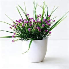 Artificial Floral Arrangement in Pot for Home Table Decor Living Room Office