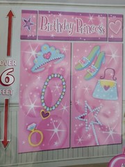 Birthday Princess – 6 ft Scene Setter HAPPY BIRTHDAY Party Wall BACKDROP-5 Piece