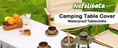 3 pcs Camping Birthday Decorations Table Cover Waterproof Tablecloths One Happy