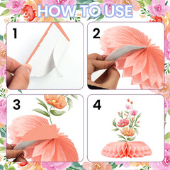 Spring Party Decorations 9 Pcs Butterfly Table Centerpieces, Flower Butterfly Bi
