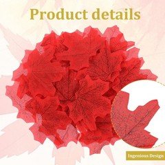 Larrel 200 Pcs Fake Fall Leaves, Realistic Leaves for 200, Colorful