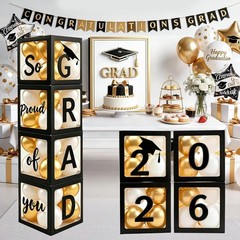 Sturdy Black Balloon Boxes for Graduation 2026 – Quick Setup & Reusable Decor