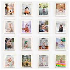 Printable First Birthday Milestone Board, Boy’s Girl’s 1st Party Decoration PDF