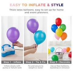 110 Pack Rainbow Balloons, 12 Inch Assorted Colors Multicolor Colorful Latex …
