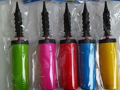 2Pcs Quality Latex Foil Manual Pumps Dual Air Balloons Inflator for any Events