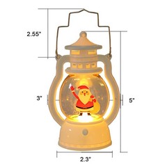 4Pcs LED Electronic Candle Christmas Decoration Santa Snowman Portable Oil Lamp