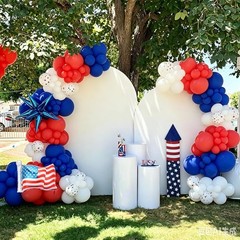 Red White and Blue Balloons,50Pcs Red and Blue Latex Balloons for 4th Of July…
