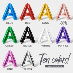Letter Balloons – GAME DAY 16″ Inch Alphabet Letters Foil Mylar Balloon Game …