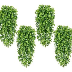 Waipfaru 4Pcs Fake Hanging Plants 3ft 4Pcs, Light Green Ivy Vines-thickened