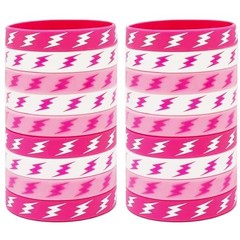 CupaPlay 24PCS Lightning Bolt Rubber Bracelets Lightning Weather One Happy