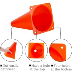 Traffic Cones with Racing Checkered Flags-8 Traffic Cones With Hole on Top, 1…