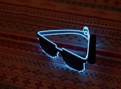 LED Neon Party Glasses Light Up Glow Sunglasses Battery Operated Club Festival