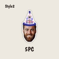 Personalized Birthday Party Banner with Name,Age &Photo – Custom Numbered Years♤