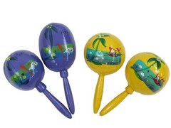 Mexican Hand Painted Medium Maracas in Assorted Color