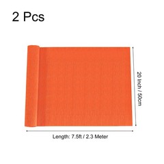 2pcs Crepe Paper Rolls DIY Decoration 7.5ft Long 20 Inch Wide, Orange