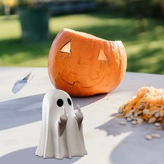 Middle Finger Cute Ghost Statue Scary Ghost Figurines Halloween Decorations JQ