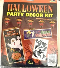 2 Party Decor Kit (s) Haunted House Halloween Spider Web, Hanging Ghost..