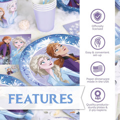 Frozen Birthday Party Decorations | Serves 16 | Banner, Tablecloth, Plates, Napk