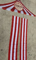 Circus Theme Striped Fabric Backdrop Party Decoration Big Top Tent Banner!
