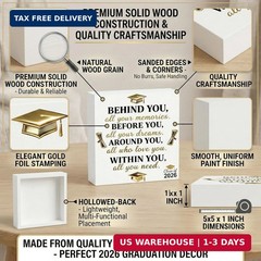 Graduation Decorations 2026 College Graduation Gifts Her for Him Quote Wood Box