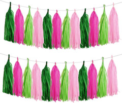 Navy Blue and Light Blue Tissue Paper Tassel(3 Colors),Paper Tassel Garland Bann