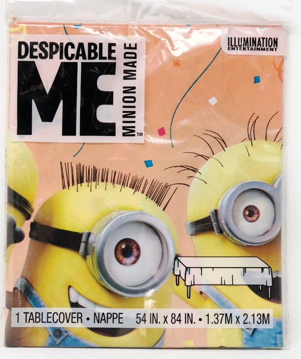 1 ct Despicable Me Minion Made Table Cover NEW